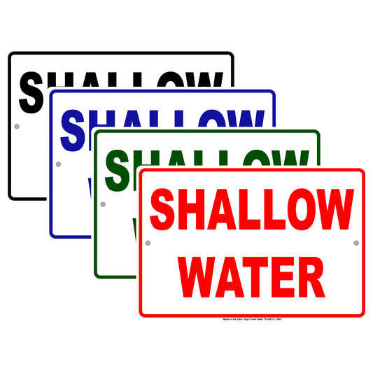 Shallow Water Aluminum Metal Sign Plate