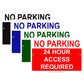 No Parking 24 Hour Access Required Aluminum Metal Sign Plate