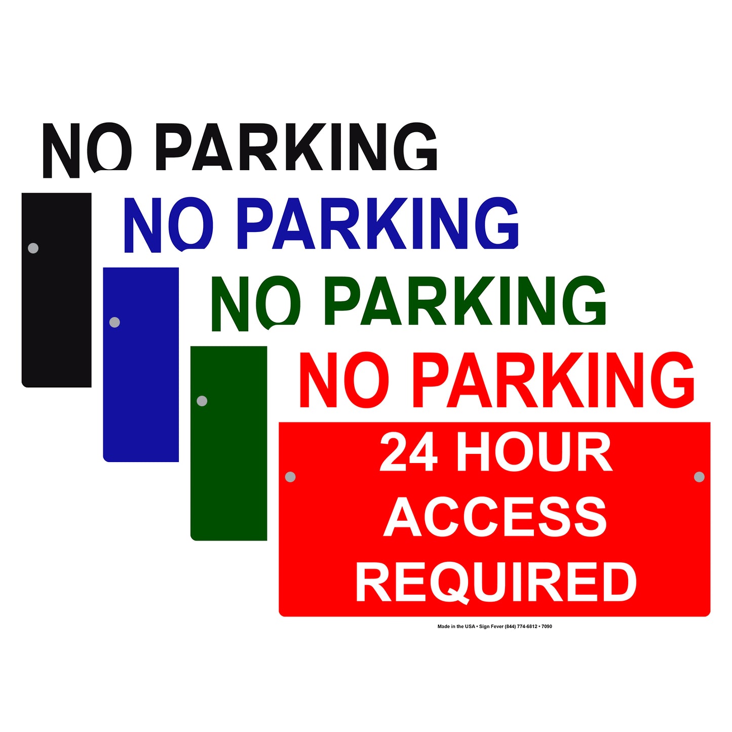 No Parking 24 Hour Access Required Aluminum Metal Sign Plate
