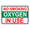 No Smoking Oxygen In Use Aluminum Metal Sign Plate