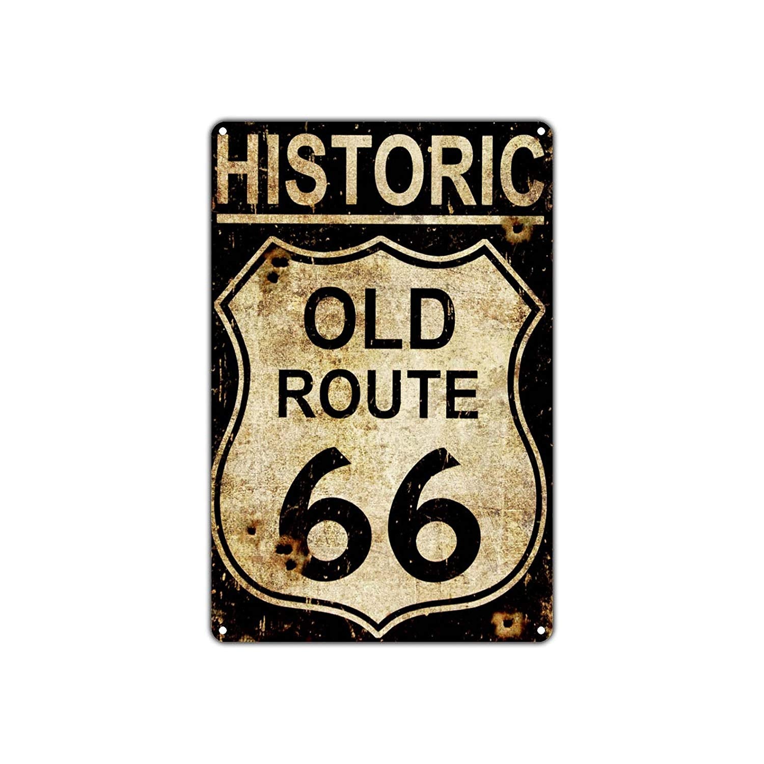 Historic Old Route 66 Highway Interstate Road Vintage Retro Decor Wall Art Shop Aluminum