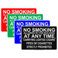 No Smoking Allowed In This Building At Any Time Carrying Lighted Cigars Pipes Or Cigarettes Strictly Prohibited Aluminum Metal Sign Plate