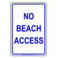 No Beach Access Restriction Strictly Prohibited Aluminum Metal Sign Plate