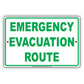 Emergency Evacuation Route Notice Novelty Aluminum Metal Sign Plate