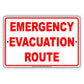 Emergency Evacuation Route Notice Novelty Aluminum Metal Sign Plate