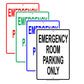 Emergency Room Parking Only All Others Will Be Towed Notice Novelty Aluminum Metal Sign Plate