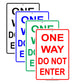One Way Do Not Enter Strictly Prohibited Restriction Alert Caution Notice Aluminum Metal Sign Plate