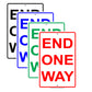 End One Way Road Highway Traffic Market Notice Aluminum Metal Sign Plate