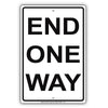 End One Way Road Highway Traffic Market Notice Aluminum Metal Sign Plate