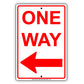 One Way Left Arrow Road Highway Traffic Market Notice Aluminum Metal Sign Plate