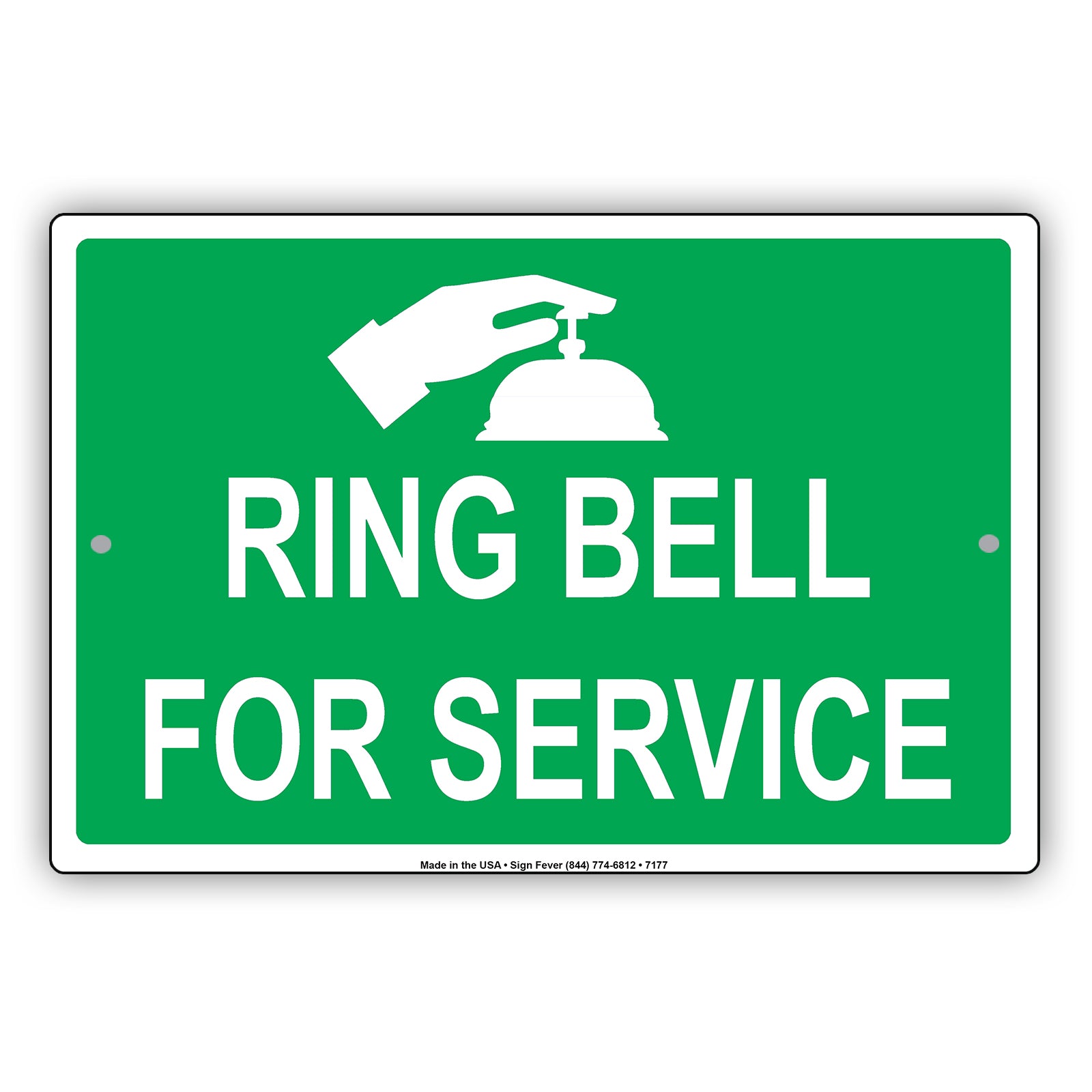 Bell For Service Ring Bell For Service Office Room Service Sign | Aluminum Sign - Sign Fever
