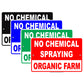 No Chemical Spraying Organic Farm Aluminum Metal Sign Plate