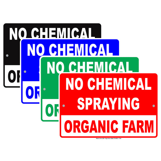 No Chemical Spraying Organic Farm Aluminum Metal Sign Plate