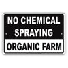 No Chemical Spraying Organic Farm Aluminum Metal Sign Plate