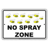 No Spray Zone Organic Farm Free Butterfly Alert Aluminum Metal Sign Plate