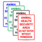 Animal Health Security Area Do Not Enter Without Permission Aluminum Metal Sign Plate