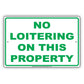 No Loitering On This Property Surveillance No Trespassing Aluminum Metal Sign Plate