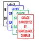 Garage Is Protected By Surveillance Cameras No Trespassing Aluminum Metal Sign Plate