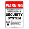 Warning Property Protected By Security System Wireless Monitoring Video Surveillance Aluminum