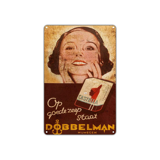 Dobbelman Nijmegen Castella Vintage Retro Wall Decor Art Shop Man Cave Bar Aluminum