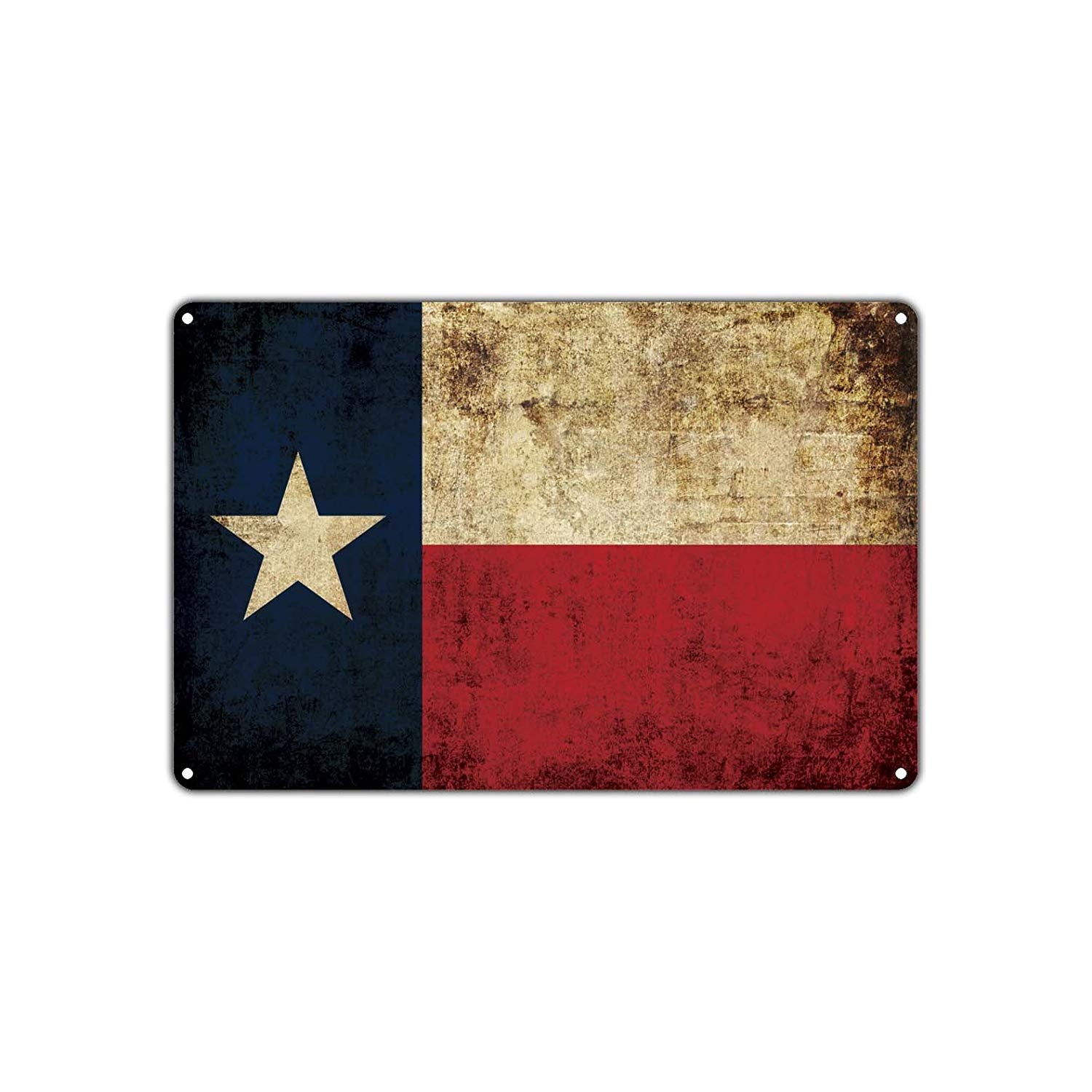 Texas State Flag Vintage Retro Wall Decor Art Store Man Cave Bar Garage Aluminum
