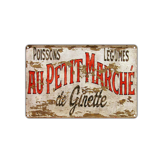 Poissons Légumes Au Petit Marche De Ginette French Fishes Vegetables At The Petit Marche Aluminum