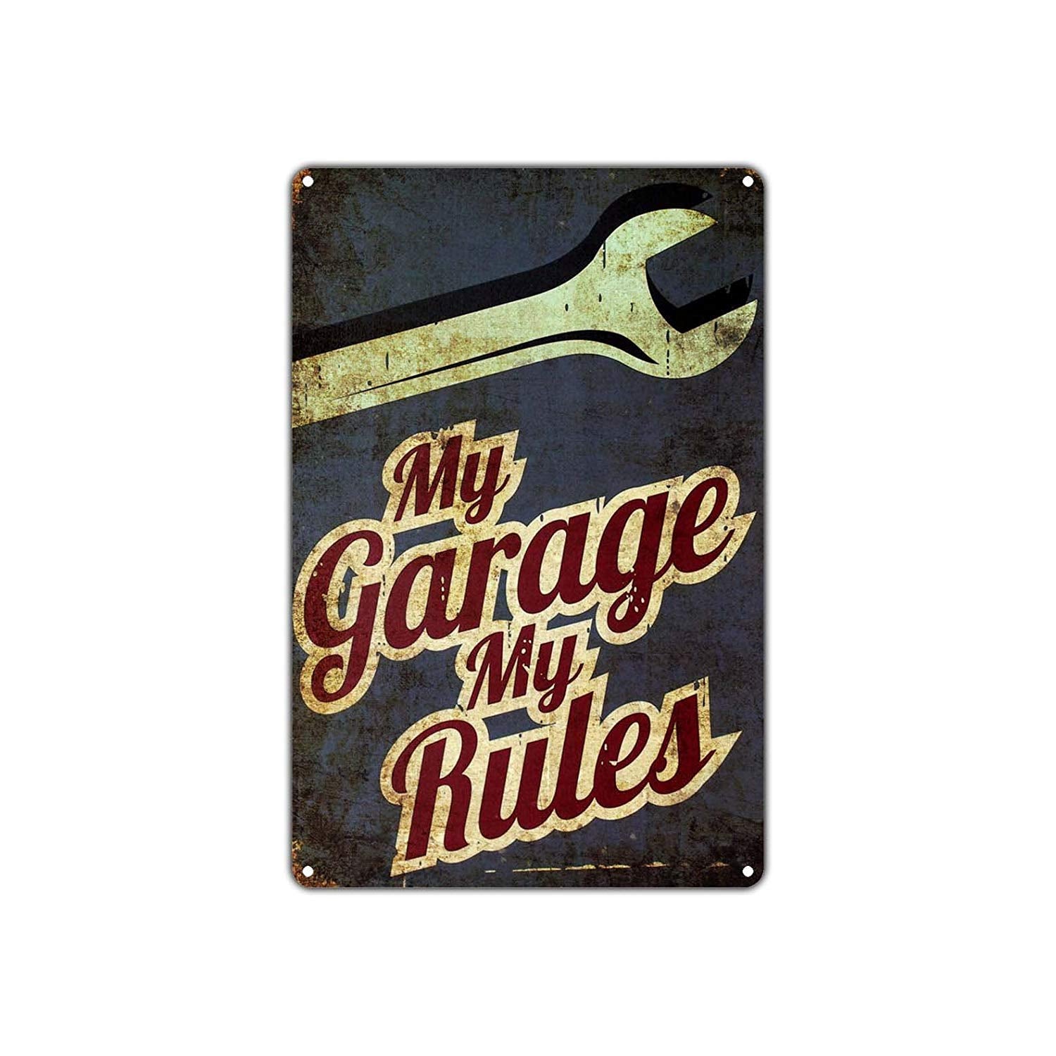 My Garage My Rules Vintage Retro Novelty Collectibles Wall Decor Art Shop Man Cave Bar Aluminum