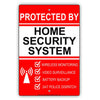 Protected By Home Security System Wireless Monitoring Video Surveillance Battery Notice Aluminum