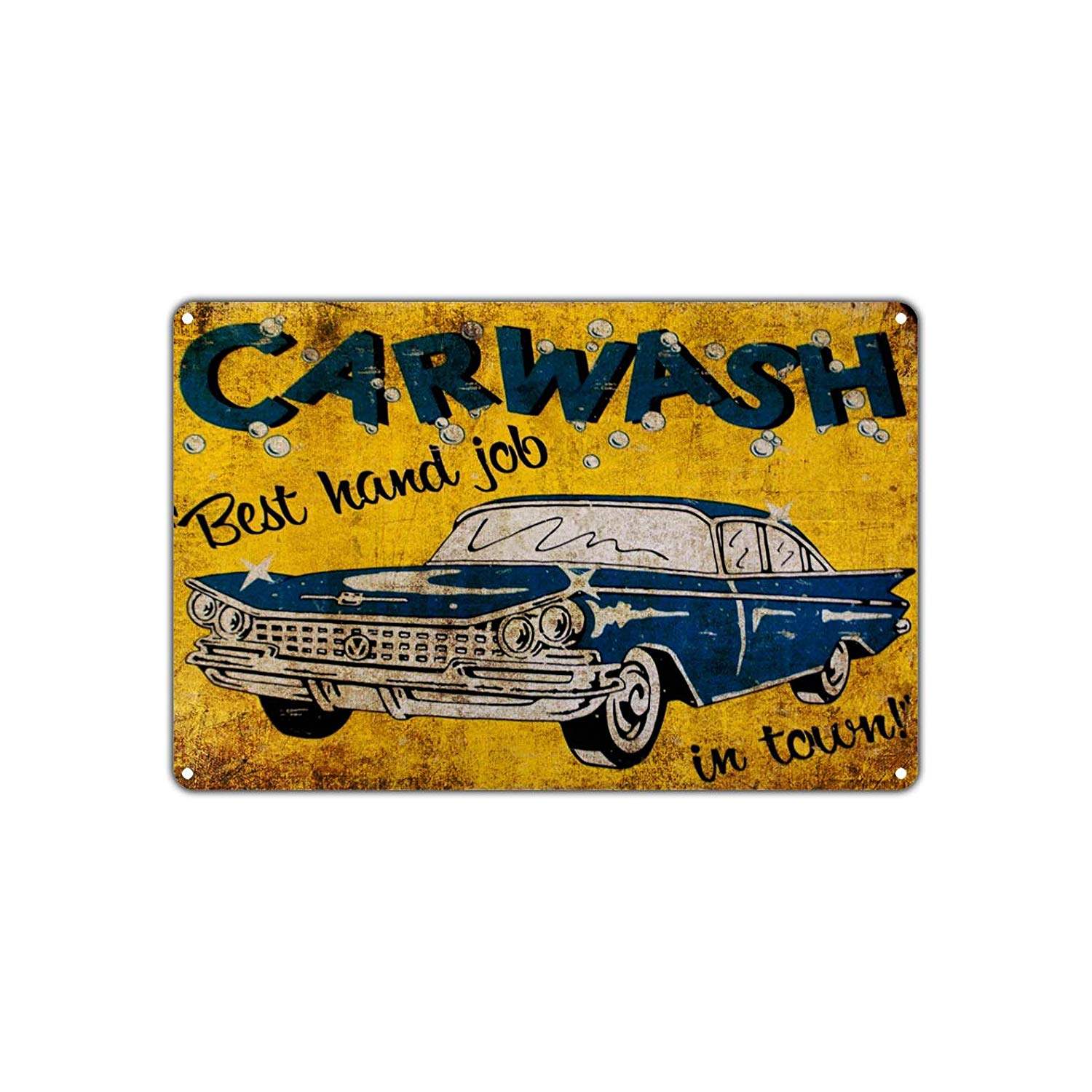 Carwash Best Hand Job In Town! Funny Novelty Vintage Retro Wall Decor Shop Man Cave Bar Aluminum