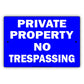 Private Property No Trespassing Restriction Keep Moving Surveillance Security Warning Aluminum