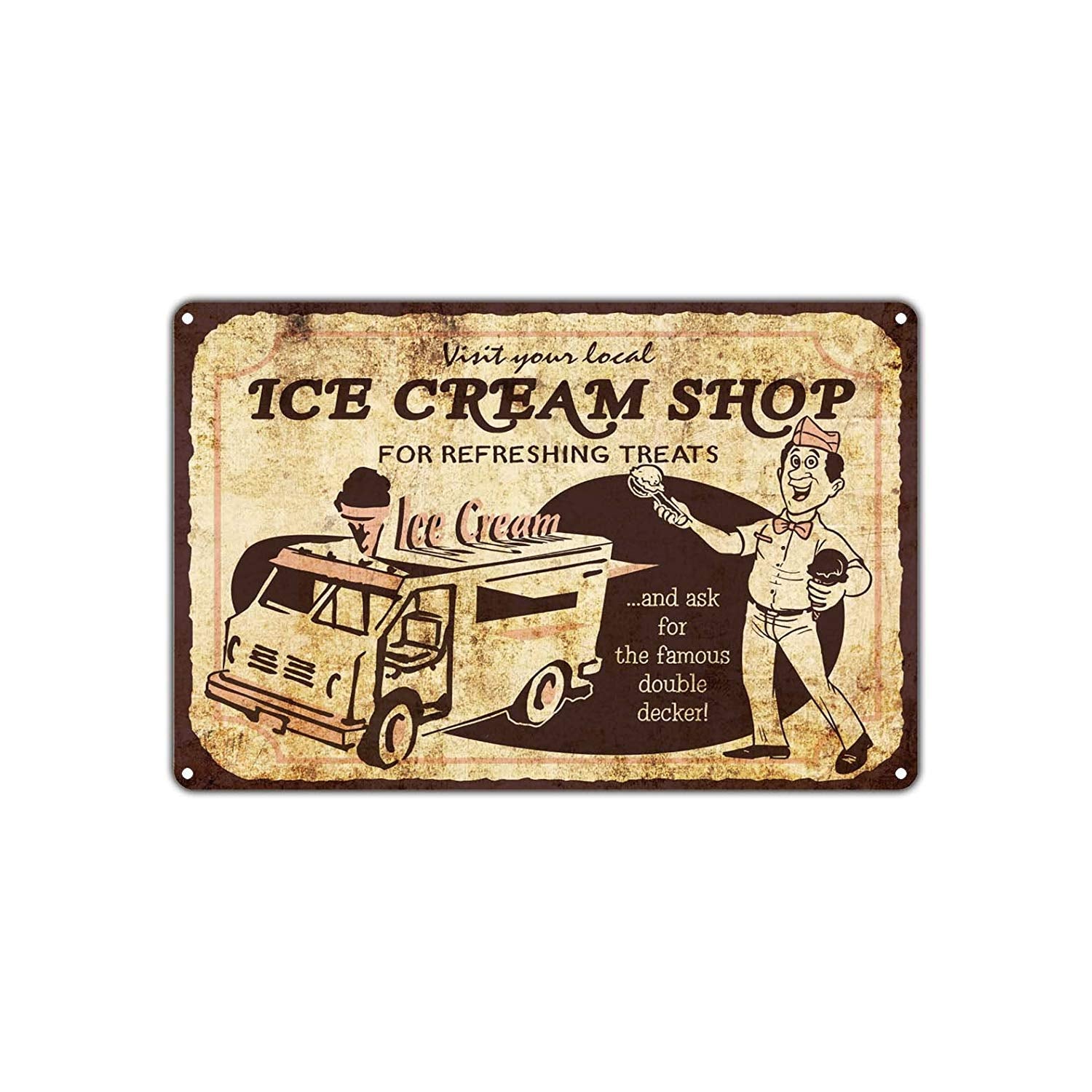Visit Local Ice Cream Shop For Refreshing Treats Famous Double Decker Stand Food Truck Aluminum