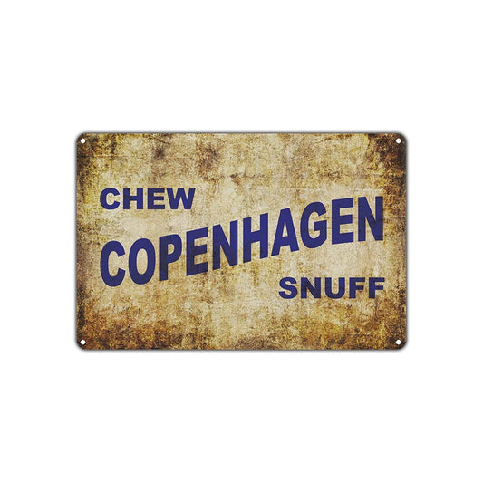 Copenhagen Chew Snuff Tobacco Vintage Retro Wall Decor Art Shop Store Man Cave Bar Garage Aluminum