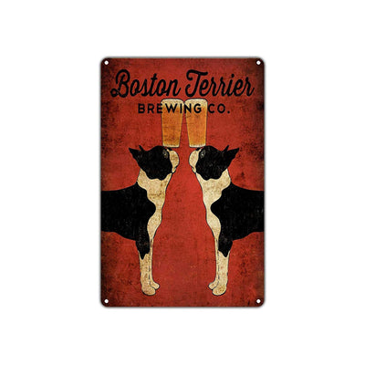 Boston Terrier Dog Signs
