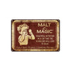 Malt o Magic Healthful Nutrition Tastes Good It Disappears Like Magic! Vintage Retro Wall Aluminum