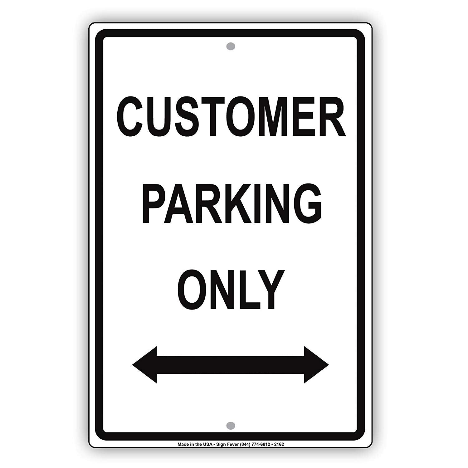 Customer Parking Only Reserved Alert Caution Warning Notice Aluminum