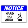 Notice Hard Hat Area Safety Protection Alert Caution Danger Labor Warning Construction Aluminum