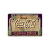 Drink Coca Cola Fountain Service Soda Restaurant Retro Wall Decor Art Shop Man Cave Garage Aluminum