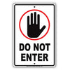 Do Not Enter With Symbol Private Property Restrictions Policy Surveillance Notice Alert Aluminum