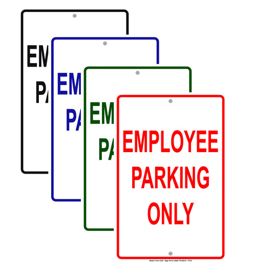 Employee Parking Only All Others Will Be Towed Road Street Notice Alert Aluminum Metal Sign Plate