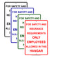 For Safety And Insurance Requirements Only Employees Allowed In This Hangar Aluminum Metal Sign Plate