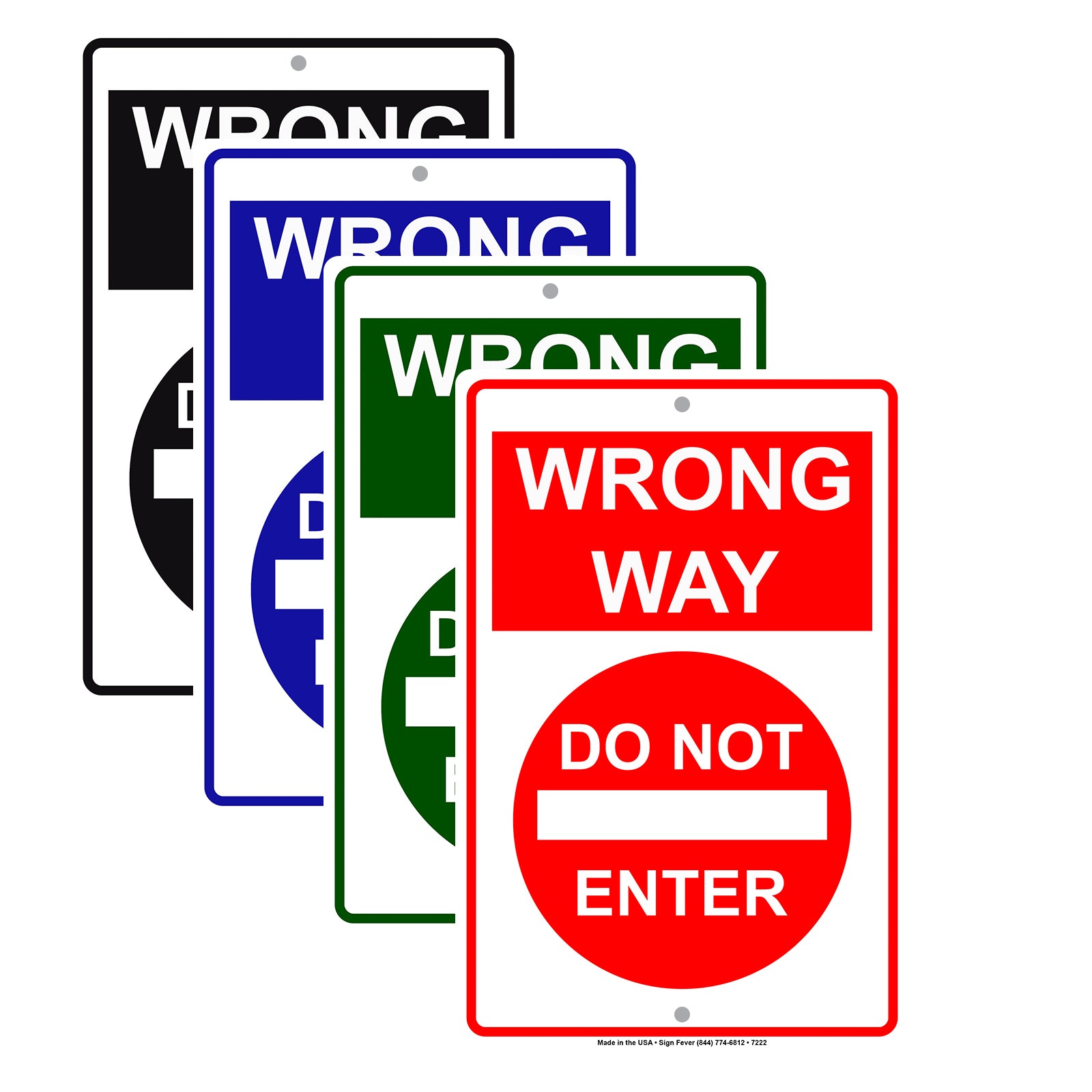 Notice Wrong Way Do Not Enter Alert Caution Restriction Aluminum Metal Sign Plate