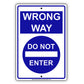 Notice Wrong Way Do Not Enter Alert Caution Restriction Aluminum Metal Sign Plate