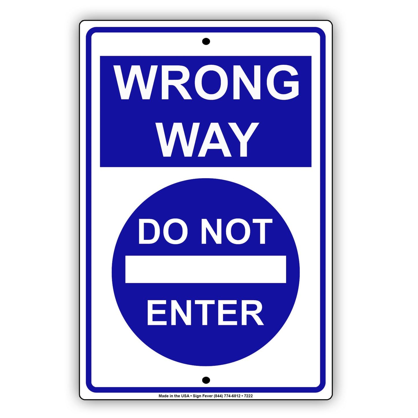 Notice Wrong Way Do Not Enter Alert Caution Restriction Aluminum Metal Sign Plate