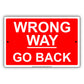 Wrong Way Go Back Do Not Enter Restriction Strictly Prohibited Aluminum Metal Sign Plate