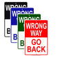 Wrong Way Go Back Do Not Enter Restriction Strictly Prohibited Aluminum Metal Sign Plate