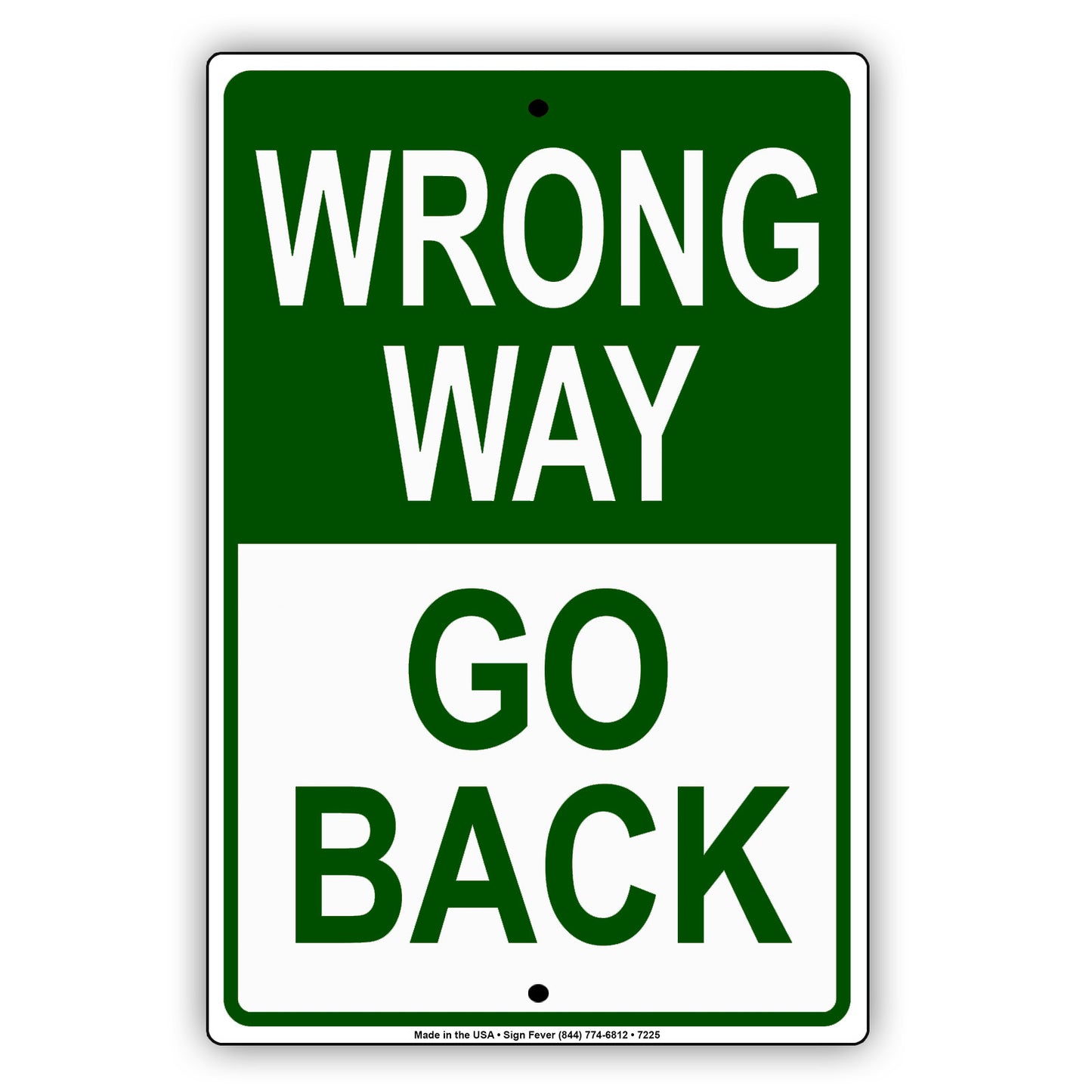 Wrong Way Go Back Do Not Enter Restriction Strictly Prohibited Aluminum Metal Sign Plate