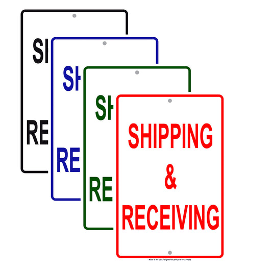 Shipping & Receiving Parking Only Aluminum Decor Garage Sign