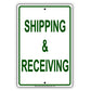 Shipping & Receiving Parking Only Aluminum Decor Garage Sign