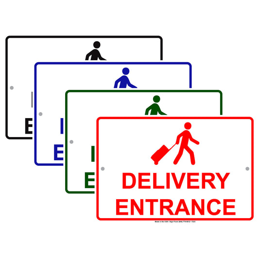 Delivery Entrance Post Office Street Road Aluminum Metal Sign Plate