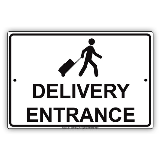 Delivery Entrance Post Office Street Road Aluminum Metal Sign Plate